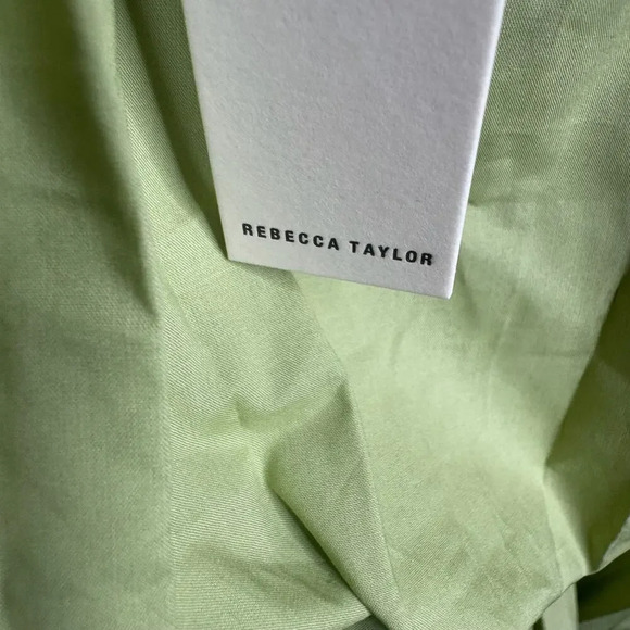 Rebecca‎ Taylor Cotton Poplin Smocked Waist Dress Size M - Picture 9 of 10